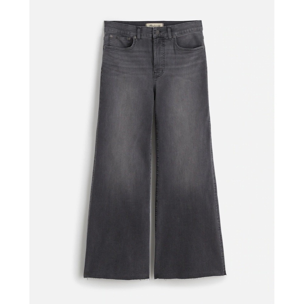 Madewell Flared Wide Leg Jeans NWT High Rise Gray Denim Size‎ 32